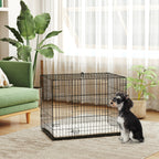 Hundekäfig klappbar für kleine Hunde 75 x 48,5 x 53 cm Schwarz
