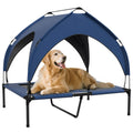 Cooling Raised Pet Bed w/ Washable Breathable Mesh, for Medium, Large Dogs, 91 x 76 x 89cm - Dark Blue