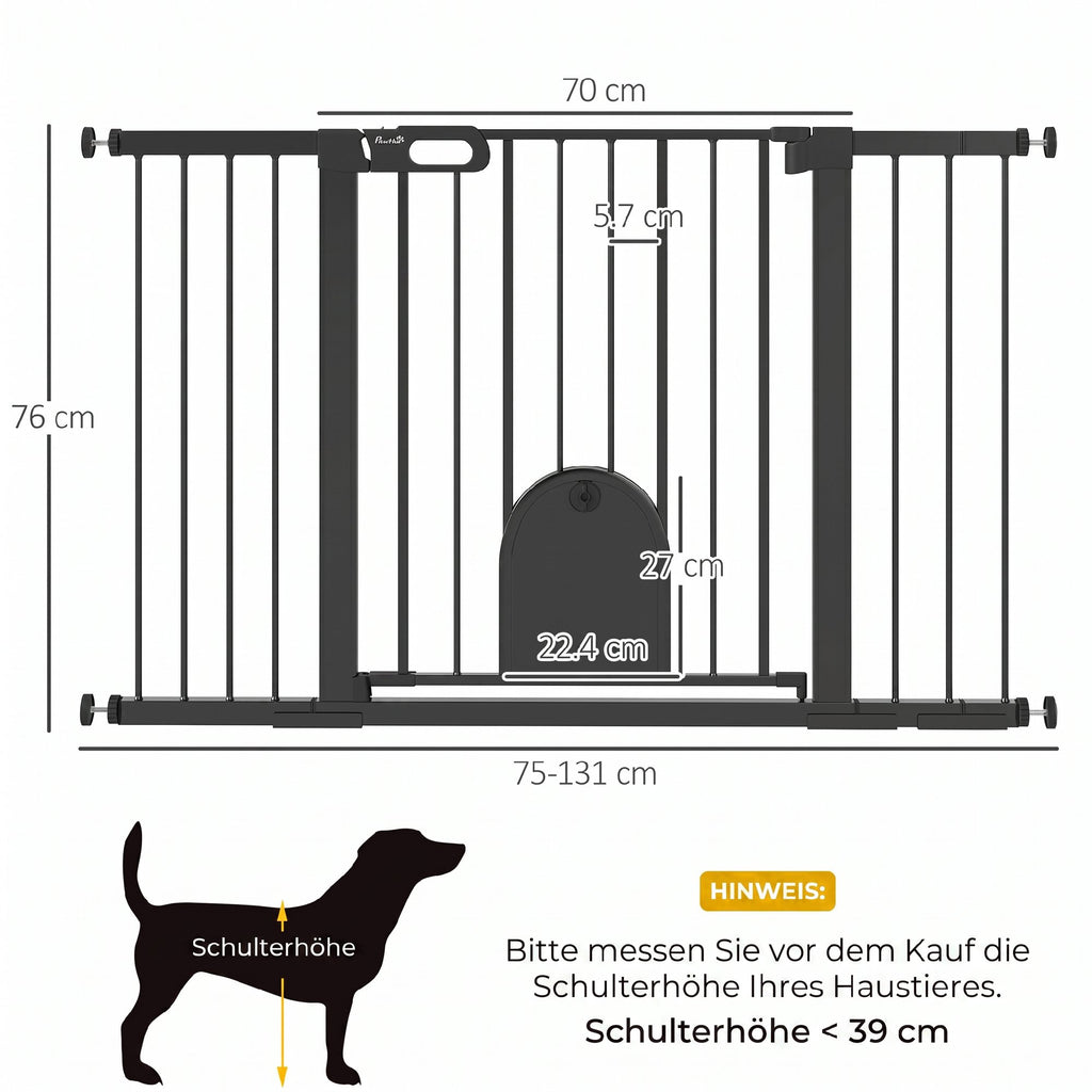 Türschutzgitter Treppenschutzgitter Hunde Absperrgitter Schutzgitter für Haustier Stahl