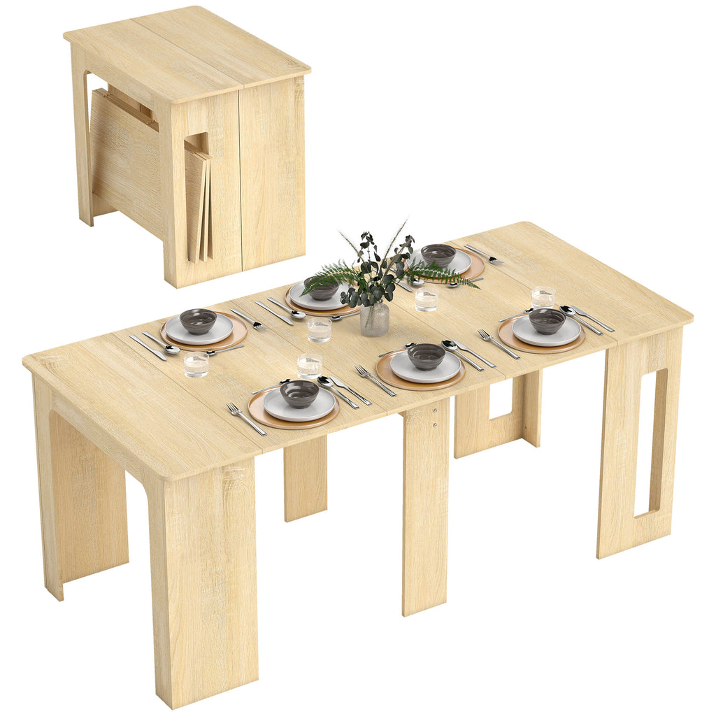 Esstisch, Klapptisch, ausziehbarer Küchentisch, Esszimmertisch, Spanplatten, 60-180 x 85 x 75 cm, Natur