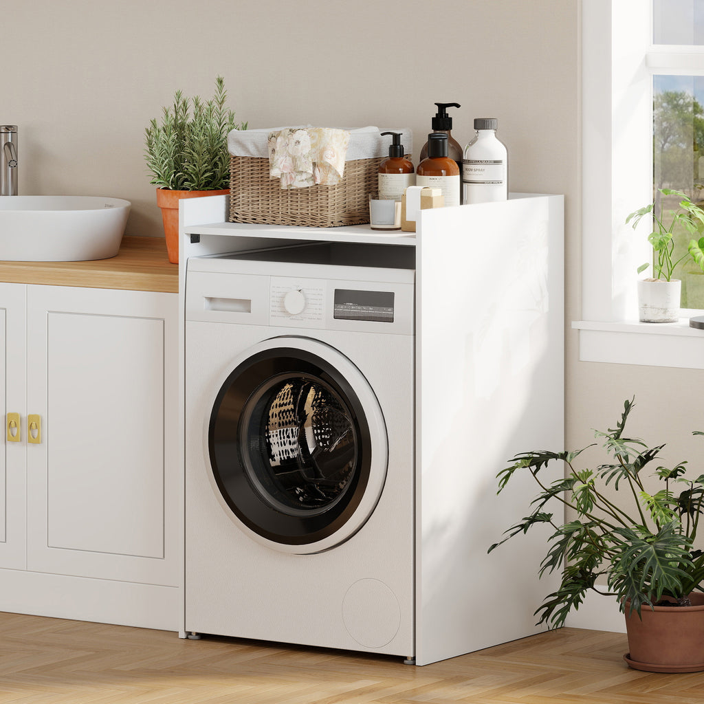 Badezimmerschrank Nischenschrank mit offen Regal, Badschrank f¨¹r Badezimmer, kleine R?ume, 64 x 60 x 97,5 cm, Wei?