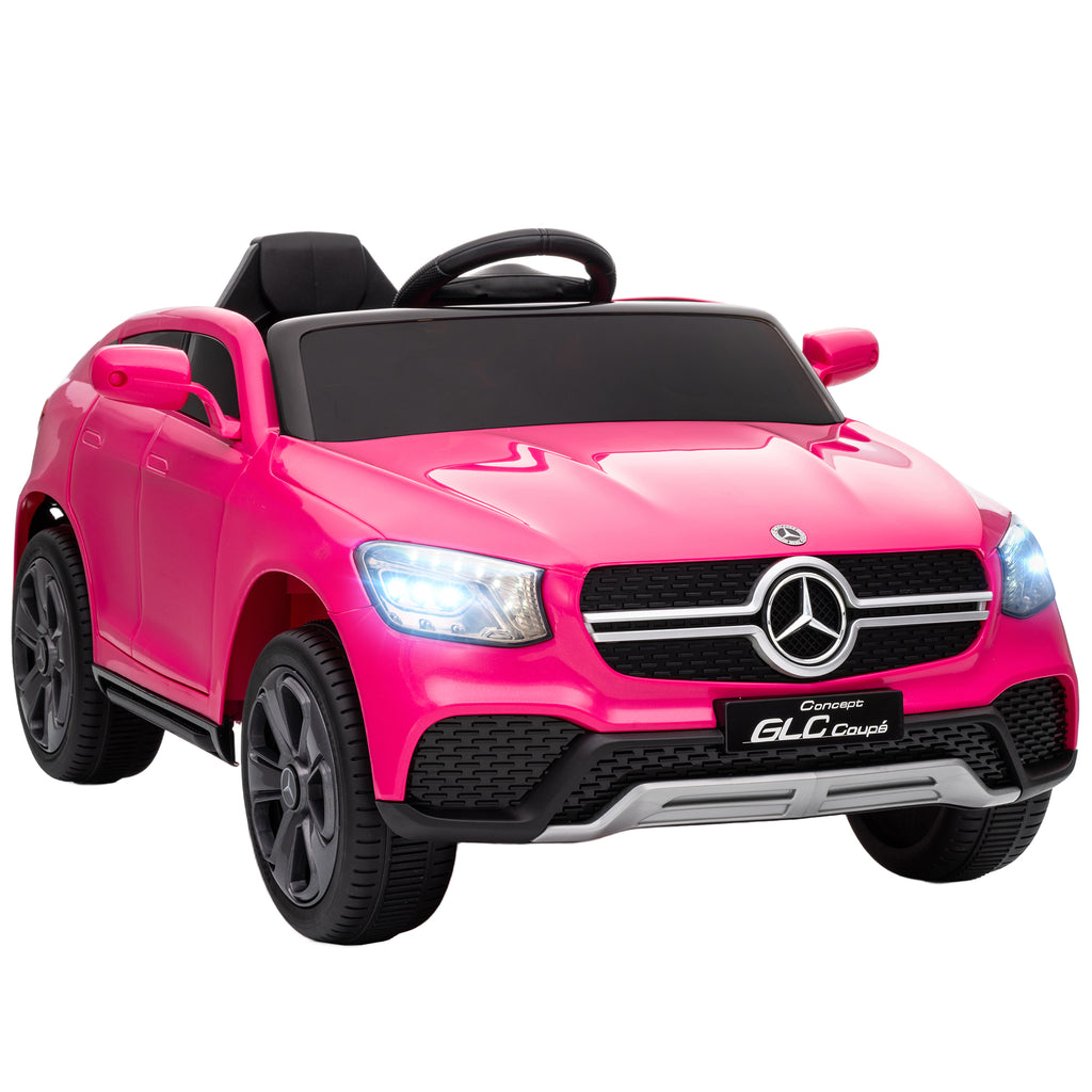 Elektroauto f¨¹r Kinder, 12V Kinderauto mit Fernbedienung, LED-Lichter, Musik, 3 Geschwindigkeiten, 3-6 Jahre, Rosa
