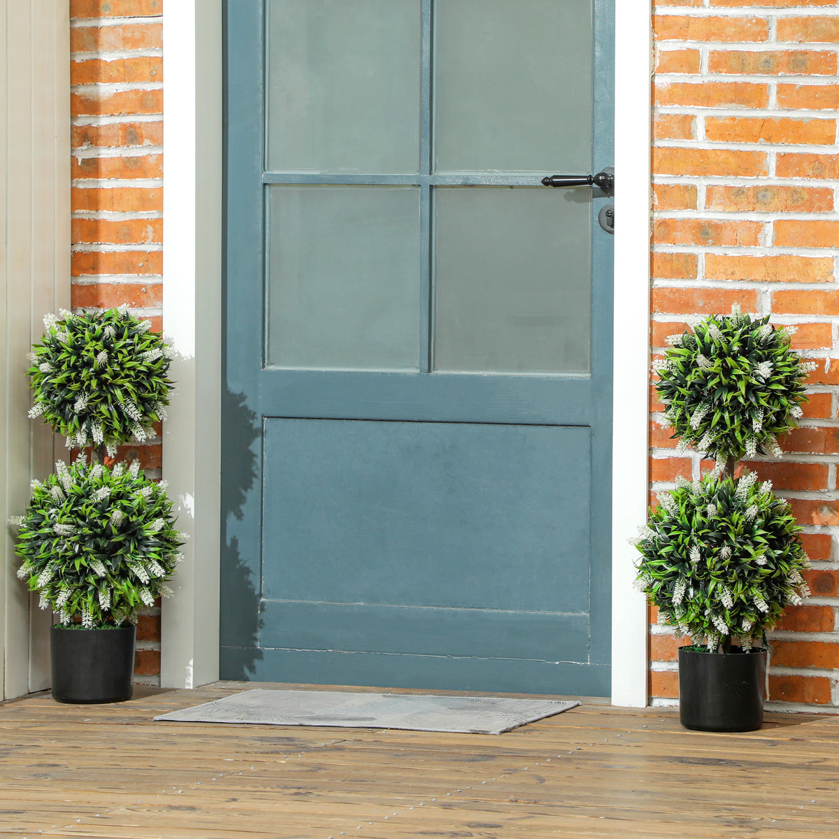 2er-Set K¨¹nstliche Pflanzen, UV-best?ndige Kunstpflanze im Blumentopf, 70 cm Zimmerpflanze f¨¹r Wohnzimmer, Garten