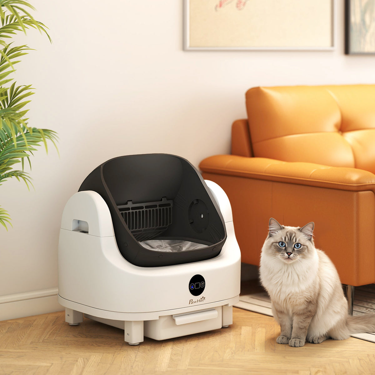 Selbstreinigende Katzentoilette, 42,7L Katzenklo für Katzen 1-5 kg