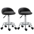 Rollhocker mit Rückenlehne 57-72 cm höhenverstellbar Drehhocker für Büro Salon Massage