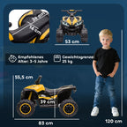 Elektro-Kinderquad, LED-Scheinwerfer, Sto?d?mpfer, ergonomischer Sitz, Gelb+Schwarz