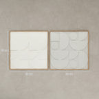 Wanddeko 3D 2er Set geometrisch Wanddekoration Modern Wand Deko f¨¹r Wohnzimmer, Flur, 80 x 3,5 x 80 cm, Wei?