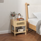 Nachttisch, Nachtschrank, Beistelltisch mit Schublade, MDF 40 x 40 x 48,4 cm
