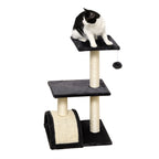 72cm Cat Tree with Scratching Post, Pad for Indoor Cats - Smoky Grey