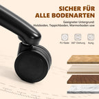 3D Knet-Massage-Bürostuhl mit Fußstütze, verstellbarer Computerstuhl mit hoher Rückenlehne, Leathaire-Polsterung, Schwarz