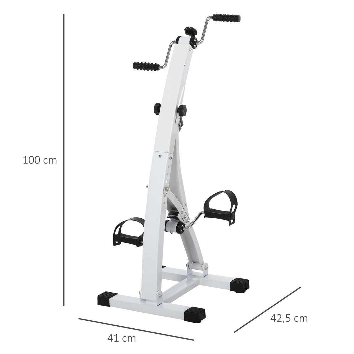 Exercise Bike Cycle Trainer Arm and Leg Pedal Exerciser with LCD Display Indoor Home Cardio Workout Resistance Adjustable