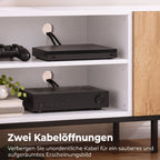 TV-Schrank für Fernseher bis 55 Zoll, Modernes TV-Lowboard, Weiß