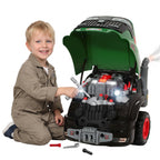 Kids Truck Engine Toy, Toy Steering Wheel with Spray, Lights and Sounds, Educational Gifts for 3-6 Years, Green
