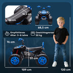 Kinder-Elektro-Quad, 24V Elektro-Fahrzeug mit 4 R?dern, Scheinwerfer, USB-Anschluss, MP3-Funktion, 6,5 km/h, 3-8 Jahre