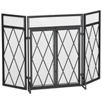 Funkenschutzgitter Funkenschutz, klappbar, 3-teilig, 120 cm xx 79 cm, Schwarz