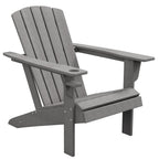 Gartenstuhl, ergonomisches Design, wetterfest, HDPE, grau, 75 x 87 x 90 cm