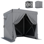 Pavillon 1,85x1,85m Wasserdicht Stabil Winterfest Pop-up Faltpavillon mit 4 Mesh-Seitenteilen Tasche, UV 30+