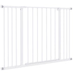  Dog Gate Pet Safety Gate Stair Barrier Pressure Mount Adjustable 76-82/86-97/101-107 cm, White