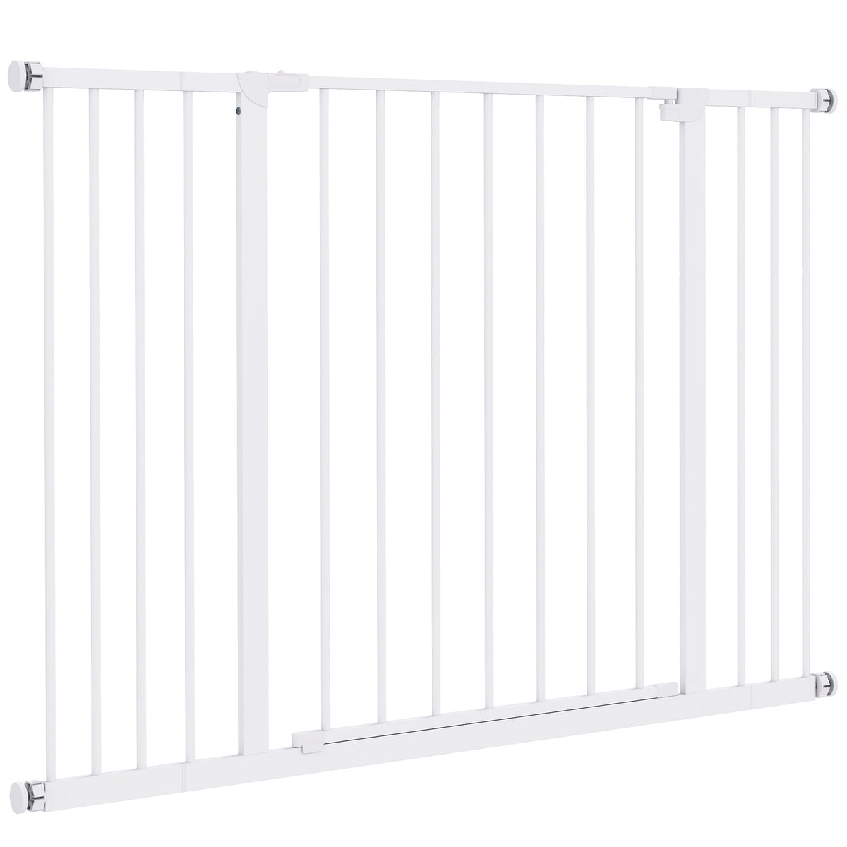  Dog Gate Pet Safety Gate Stair Barrier Pressure Mount Adjustable 76-82/86-97/101-107 cm, White