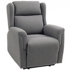 Relaxsessel, Verstellbarer Polstersessel mit Fußstütze, 160° neigbar, Leinenoptik, schneller Aufbau, Dunkelgrau