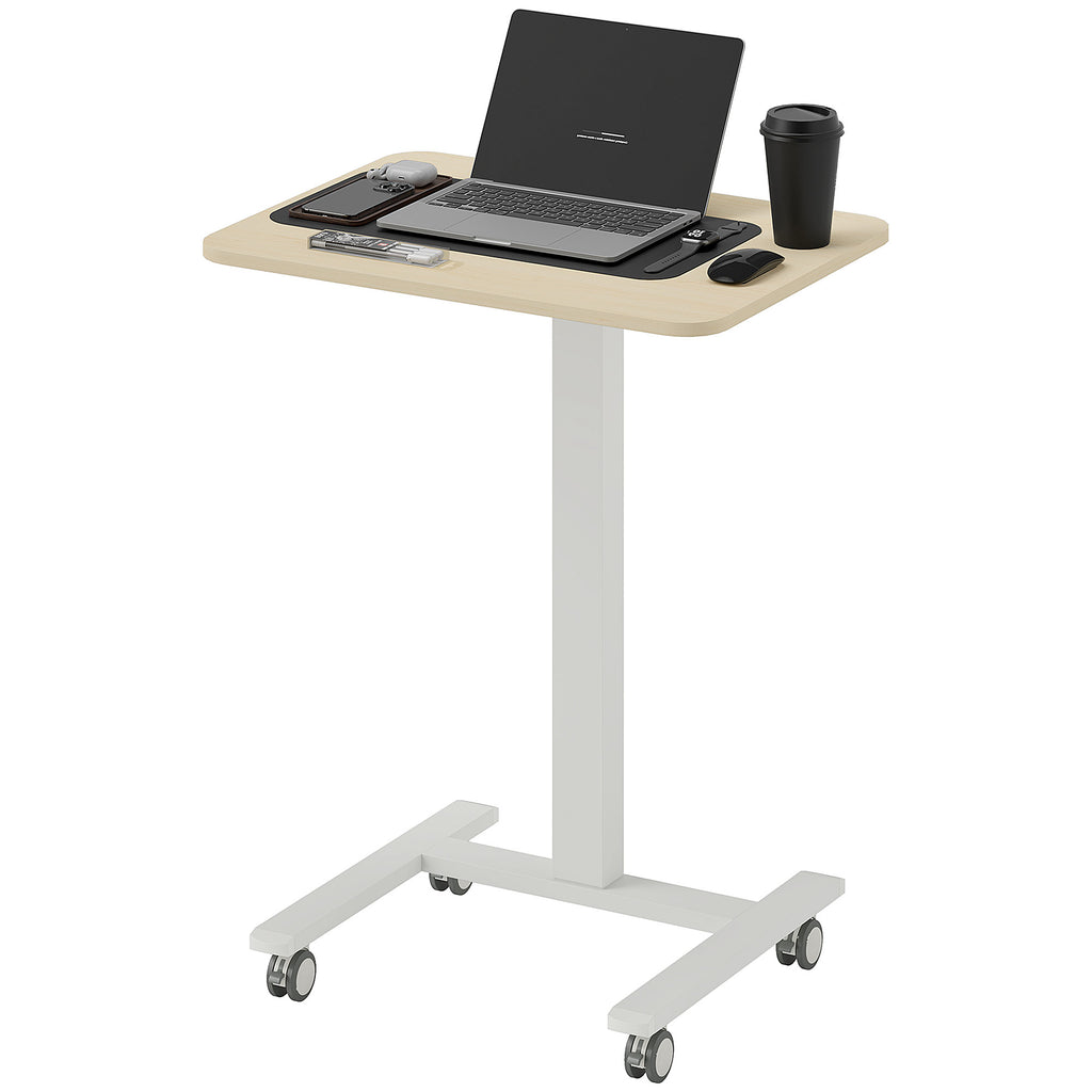 68-108cm Height Adjustable Work Desk - Wood-Effect/White