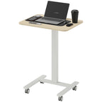 68-108cm Height Adjustable Work Desk - Wood-Effect/White