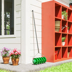 Rasenl¨¹fter Aerifizierer f¨¹r Rasen 45cm Breite Manuell Rasenbel¨¹fter mit 30 Eisenspikes Stahl Dunkelgr¨¹n