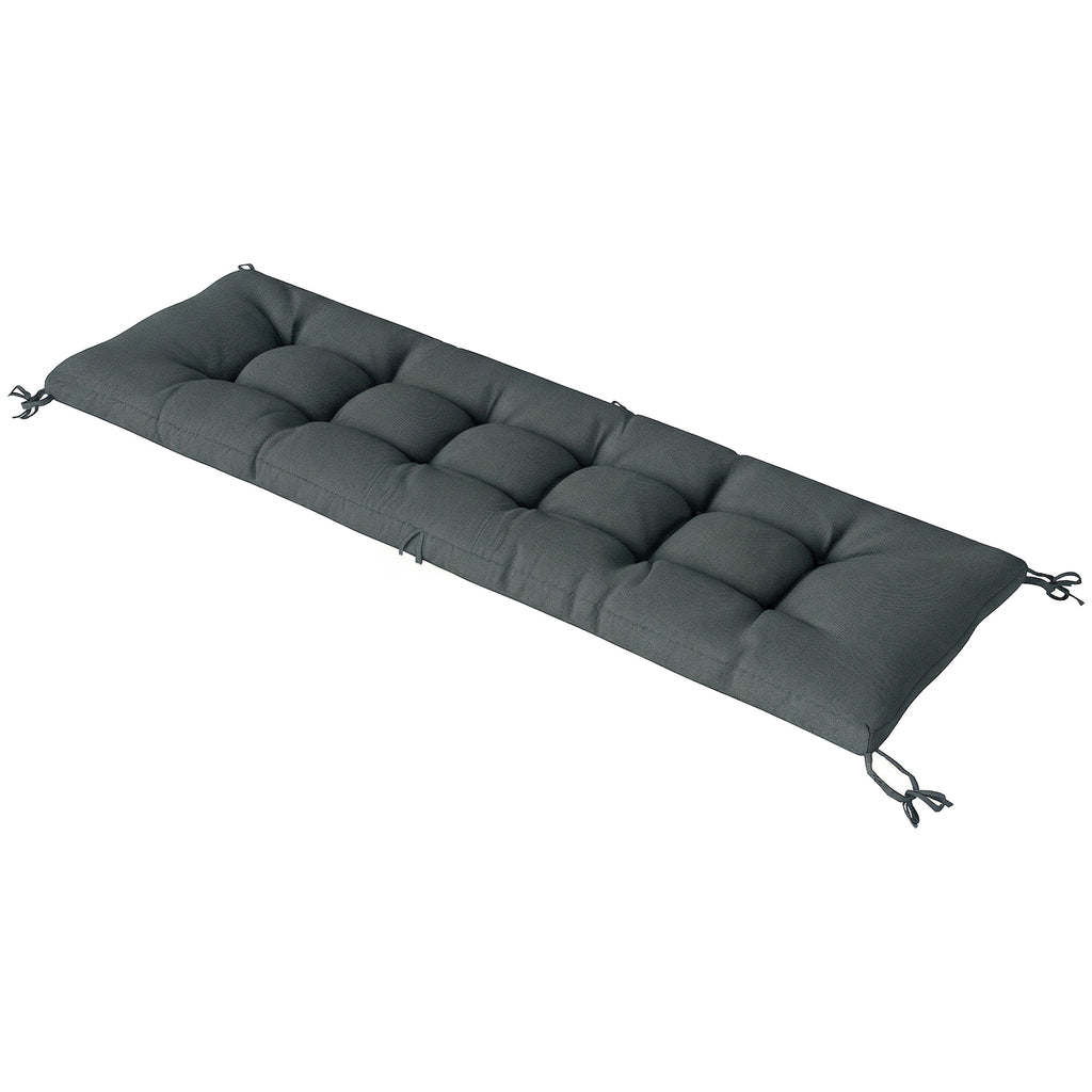 Palettenkissen Abnehmbar Sitzkissen mit Befestigungsbändern Palettenpolster für die meisten Liegen 198x65x13cm Dunkelgrau