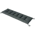 Palettenkissen Abnehmbar Sitzkissen mit Befestigungsbändern Palettenpolster für die meisten Liegen 198x65x13cm Dunkelgrau