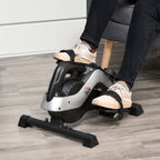 Portable Pedal Exerciser, Mini Exercise Bike with 8 Levels Magnetic Resistance and LCD Display, Cycle Leg Exerciser Sitting Down