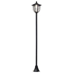  Outdoor Garden Solar Post Lamp Sensor Light  LED Lantern Bollard Pathway Torch Light 1.77m Tall