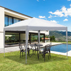 Pavillon, 2,95 x 2,95 m Pop-Up-Faltpavillon, Gartenpavillon, Partyzelt, UV-Schutz, Stahl+Oxfordstoff, Weiß