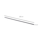 6.6FT/200cm Black Sliding Door Kit for Single Barn Door, Antique Sliding Barn Door Hardware Kit with J Shape Hanger