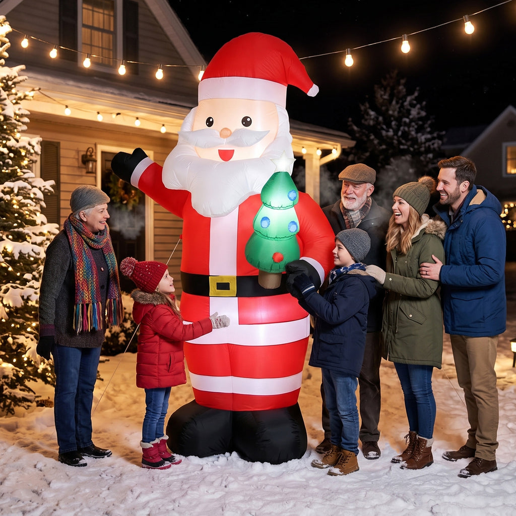 Aufblasbarer Weihnachtsmann, 2,43 m, für Innen und Außen