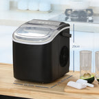 Eisw¨¹rfelmaschine Eiw¨¹rfelspender Eiw¨¹rfelbereiter, 29,4 cm x 22,2 cm x 29 cm, Schwarz