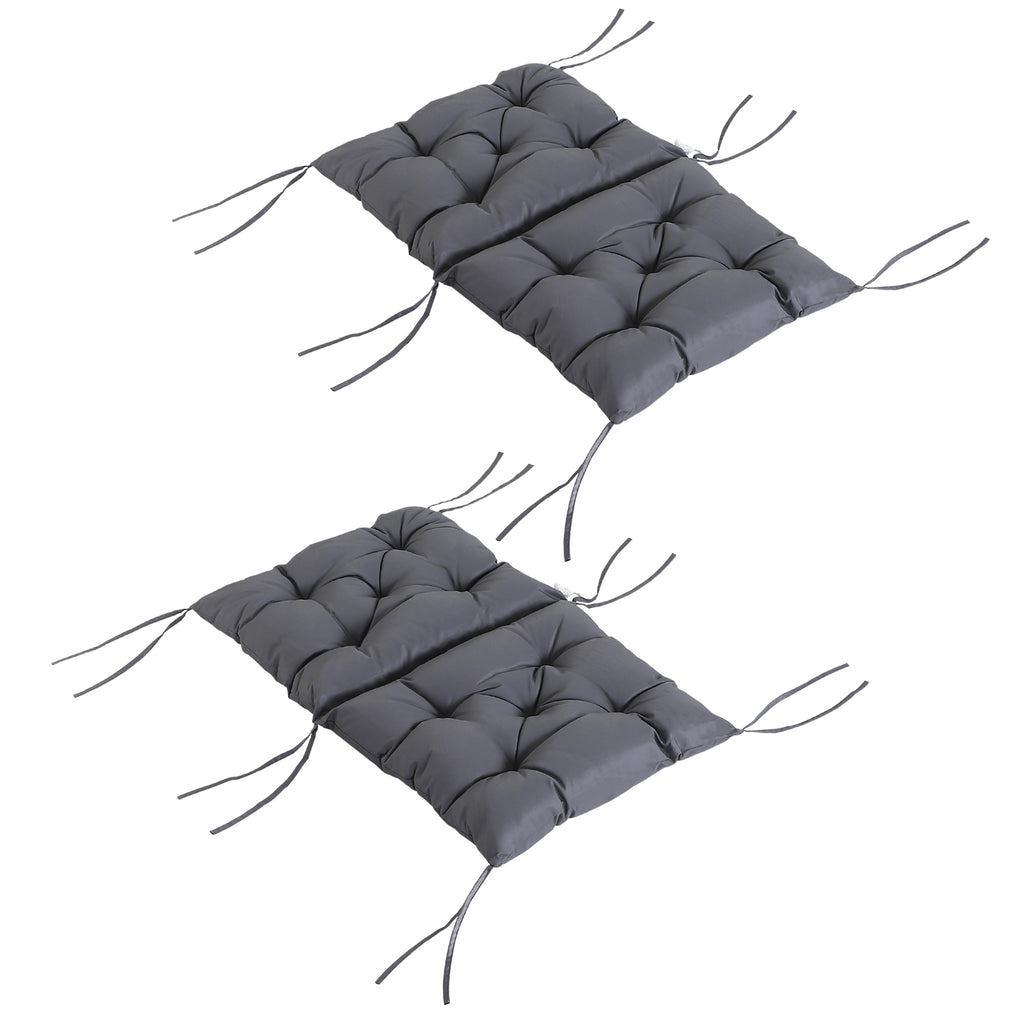 Set of Two Outdoor Seat Cushions - Grey