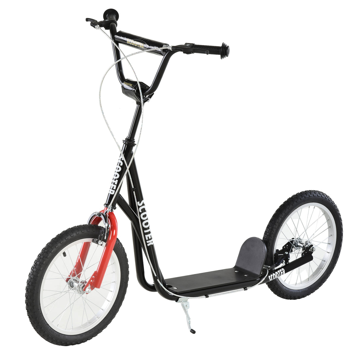 Kinderscooter mit Bremse höhenverstellbar Leichtbau Schwarz