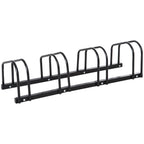 Fahrradständer für 4 Fahrräder, wetterfest, Wand- oder Bodenmontage, Stahl 110 x 33 x 27 cm