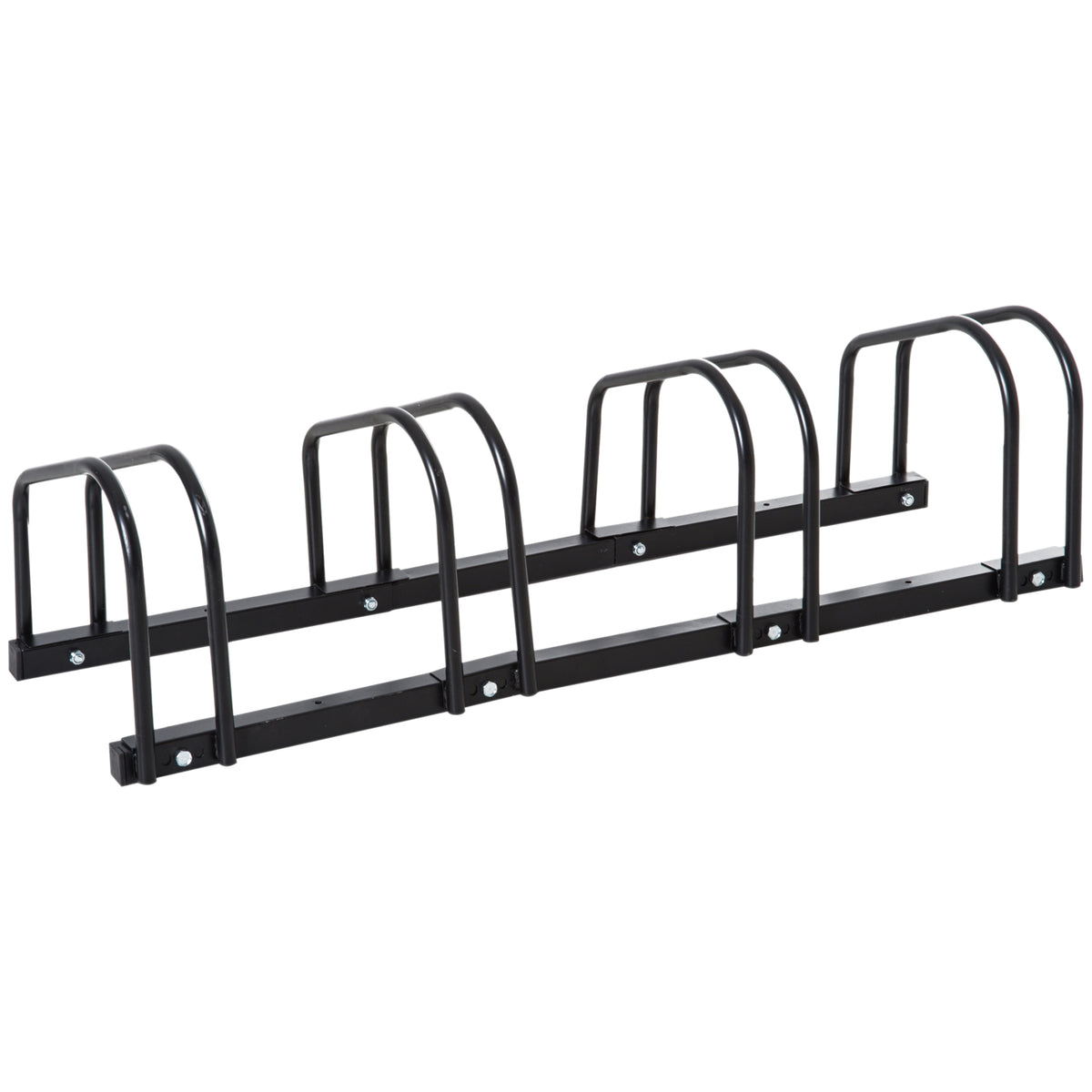 Fahrradständer für 4 Fahrräder, wetterfest, Wand- oder Bodenmontage, Stahl 110 x 33 x 27 cm