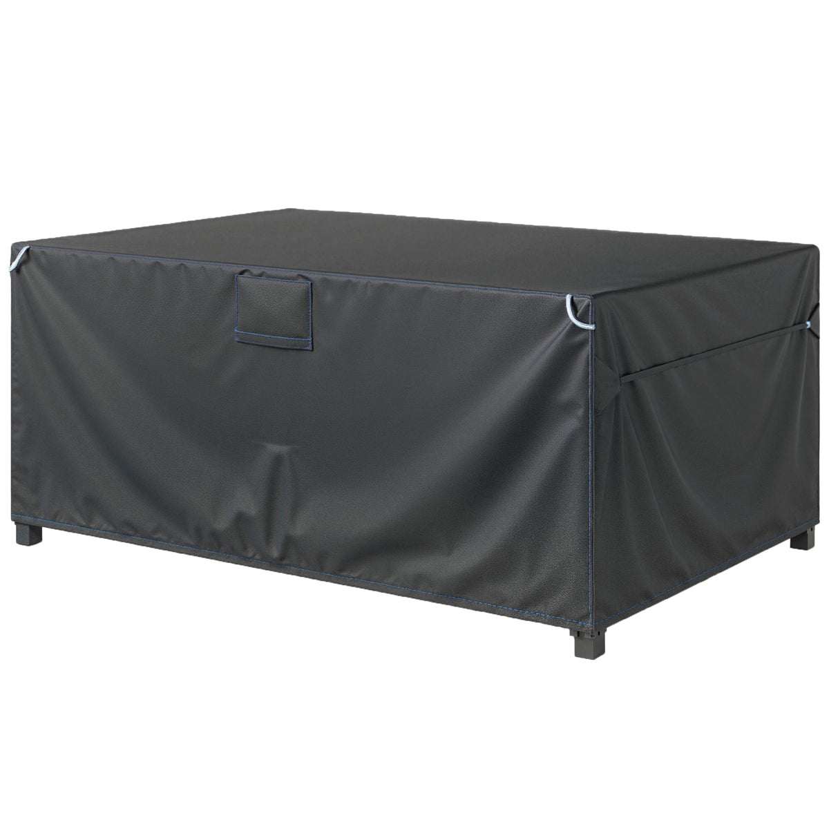 Schutzhülle für Gartenmöbel Winterfest Wasserdicht Winddicht Anti-UV Abdeckplane 420D Oxford Gewebe 180x120x74cm Schwarz