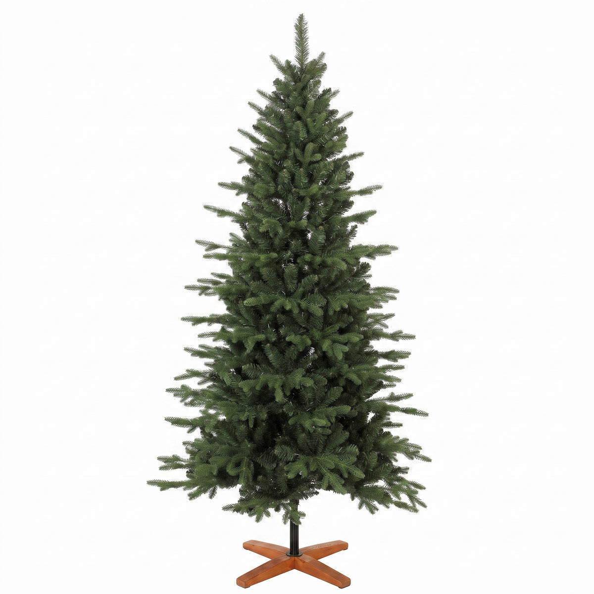 Künstlicher Weihnachtsbaum klappbarer Holzständer Spritzguss Tannenbaum 1438 Spitzen 180 cm Grün