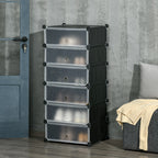Six Cube Modular Storage Storage Unit - Black