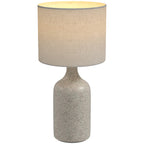 Tischlampe Tischleuchte Vintage Keramiksockel Sandfarben+Beige