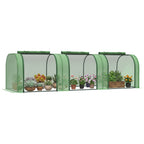 295 x 100 cm Low Tunnel Greenhouse - Green