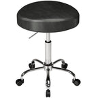 Rollhocker aus PU-Leder, höhenverstellbarer Salonhocker mit gepolsterter Sitzfläche, drehbarer Beautyhocker auf Rollen