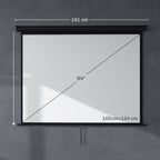 Beamer Leinwand 171 x 128 cm 84 Zoll 4:3 HD 4K Projektionsleinwand Kunststoff, Metall Heimkino