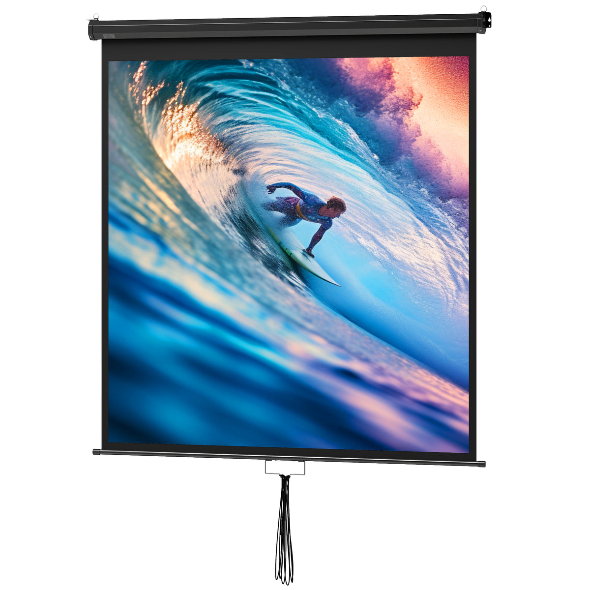 Beamer Leinwand 152 x 152 cm 85 Zoll 1:1 HD 4K Projektionsleinwand für Heimkino Büro-Präsentationen