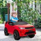 Kinder-Elektroauto, 12V Kinderfahrzeug mit Fernbedienung, LED-Lichtern, Musik und Hupe, 3-6 Jahre, Rot