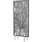 Raumteiler 65 x 130 cm Freistehend Hängend Paravent, Trennwand Sichtschutz aus Metall Schwarz