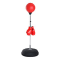 Box-Set mit Punchingball, höhenverstellbar, inkl. Boxhandschuhe, 126-144cm, Rot